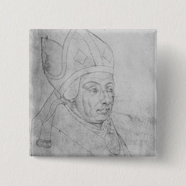 Bóton Quadrado 5.08cm David, bishop de Utrecht (Frente)