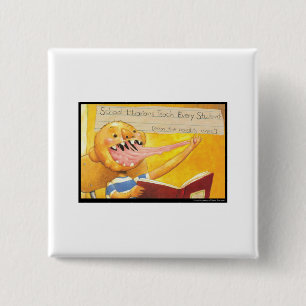 Bóton Quadrado 5.08cm David Shannon - as bibliotecas escolares ensinam