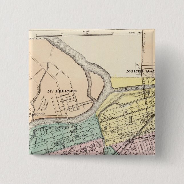 Bóton Quadrado 5.08cm Dayton, Ohio (Frente)