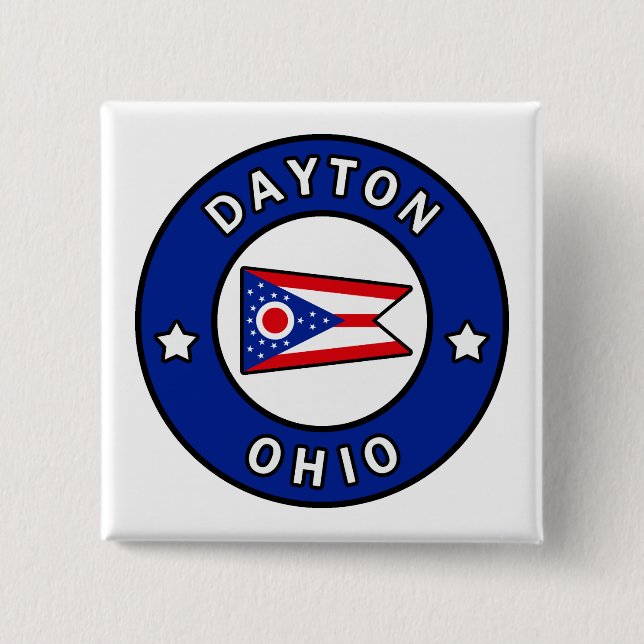 Bóton Quadrado 5.08cm Dayton Ohio (Frente)