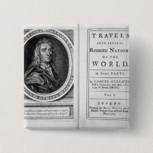 Bóton Quadrado 5.08cm De "os viagens Gulliver por Jonathan Swift, 1726