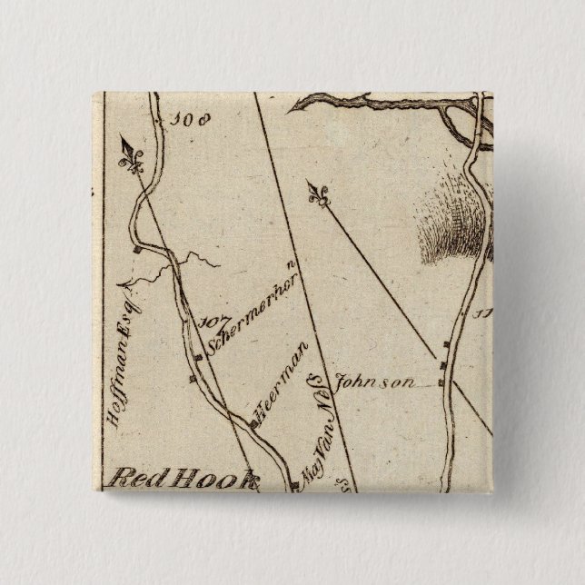 Bóton Quadrado 5.08cm De Poughkeepsie a Albany 22 (Frente)