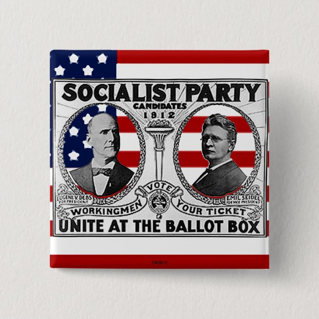 Bóton Quadrado 5.08cm Debs-Seidel Jugate - botão (Frente)