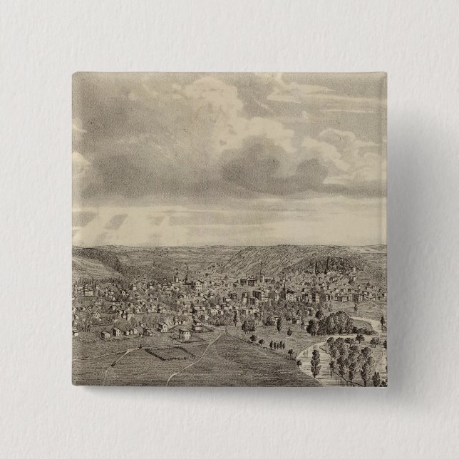 Bóton Quadrado 5.08cm Decorah, Winnesheik Co, Iowa (Frente)