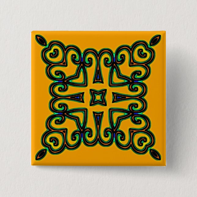 Bóton Quadrado 5.08cm Decorativo (Frente)