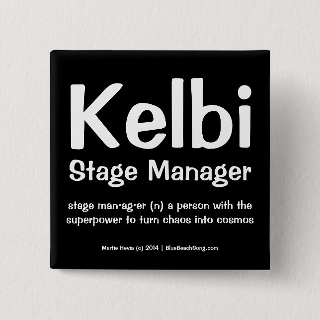 Bóton Quadrado 5.08cm Defina-se & seu botão do trabalho (Frente)