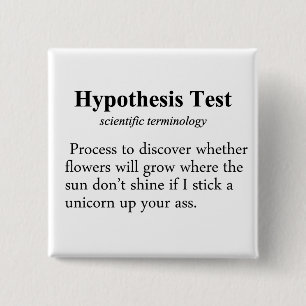 Bóton Quadrado 5.08cm Definição do teste da hipótese