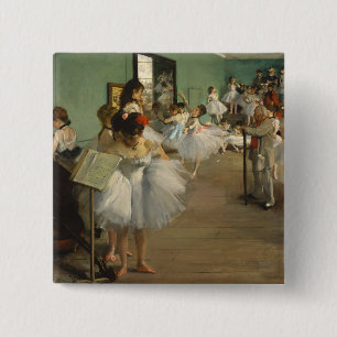 Bóton Quadrado 5.08cm Degas Dance Class Balés Dancers Ballerina Art