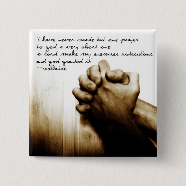 Bóton Quadrado 5.08cm Deixe meus inimigos ser ridículos (Frente)