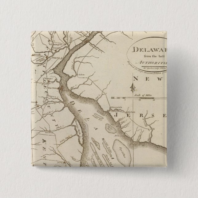 Bóton Quadrado 5.08cm Delaware 5 (Frente)