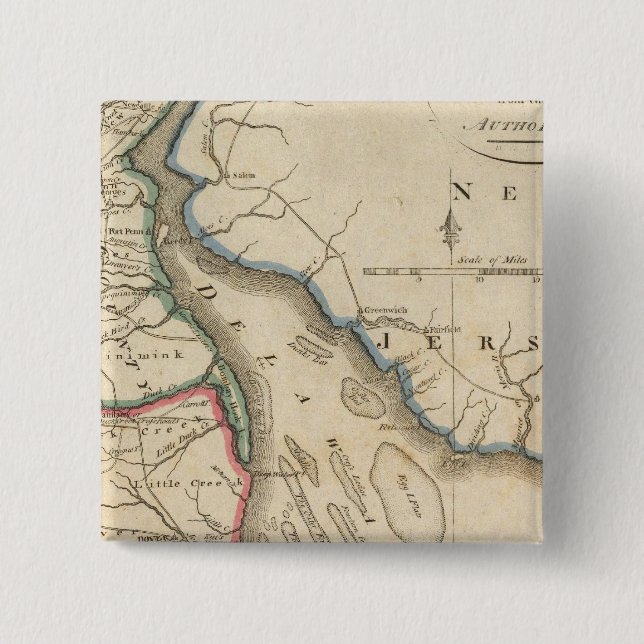 Bóton Quadrado 5.08cm Delaware 5 (Frente)