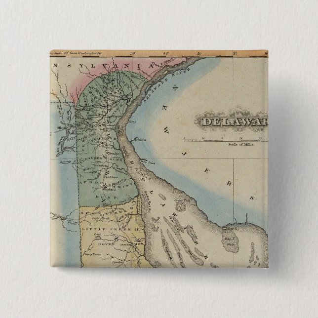 Bóton Quadrado 5.08cm Delaware 6 (Frente)