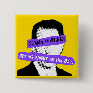 Bóton Quadrado 5.08cm Demagogia do caminhante de Scott nos EUA