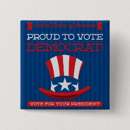 Bóton Quadrado 5.08cm Democrata