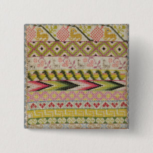 Bóton Quadrado 5.08cm Demonstrador do bordado