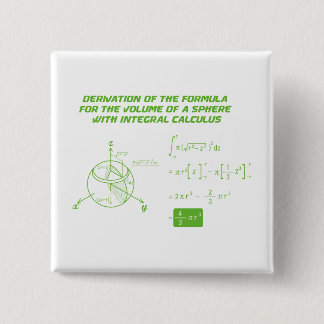 Bóton Quadrado 5.08cm Derivation of the formula for volume of sphere