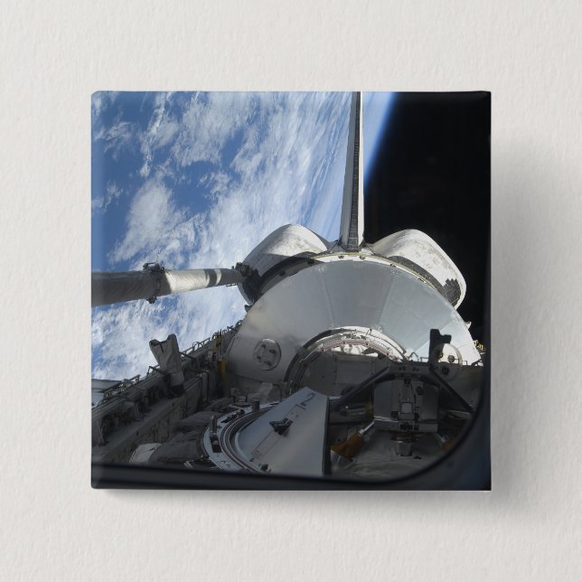 Bóton Quadrado 5.08cm Descoberta de Shuttle de Espaço 9 (Frente)