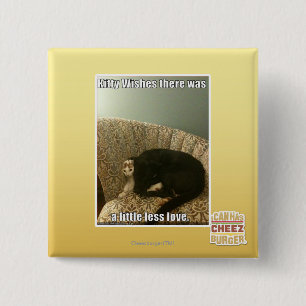 Bóton Quadrado 5.08cm Desejos do gatinho