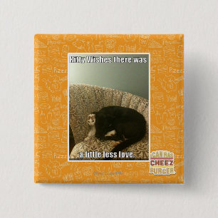 Bóton Quadrado 5.08cm Desejos do gatinho