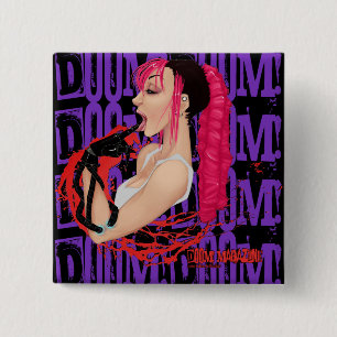 Bóton Quadrado 5.08cm DESGRAÇA! Botão do compartimento "Z"