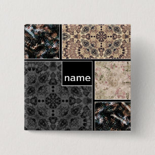 Bóton Quadrado 5.08cm Design criativo para suas fotos texto ornamental s