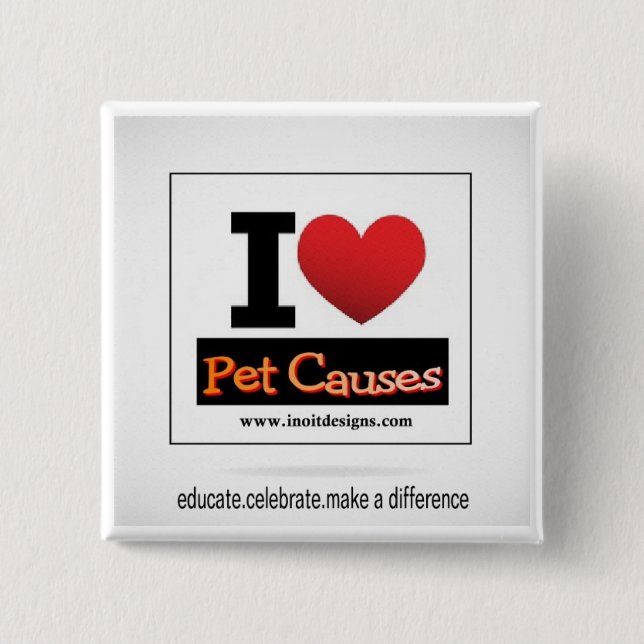 Bóton Quadrado 5.08cm Design de Inoit (Frente)