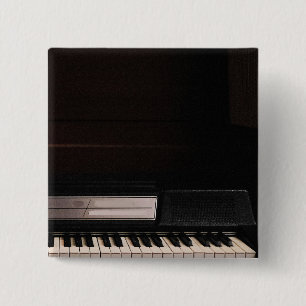 Bóton Quadrado 5.08cm Design de Piano Incrível