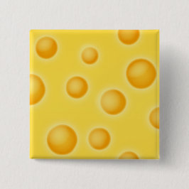 Bóton Quadrado 5.08cm Design de Vetor de Queijo Suíço para amante de que
