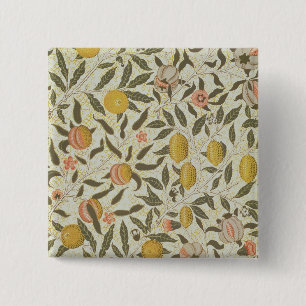 Bóton Quadrado 5.08cm Design do papel de parede da fruta ou da romã