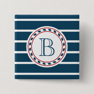 Bóton Quadrado 5.08cm Design Monograma