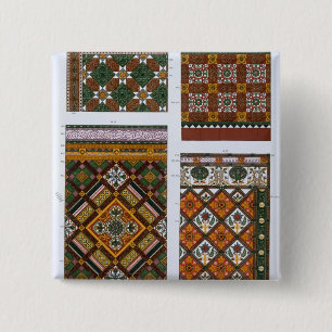 Bóton Quadrado 5.08cm Design para o Majolica e azulejos esmaltados para