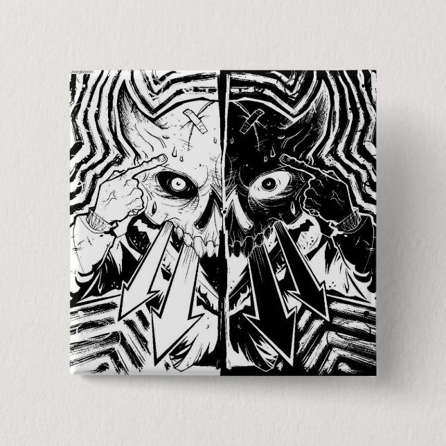 Bóton Quadrado 5.08cm DesktopTelepathy (Frente)