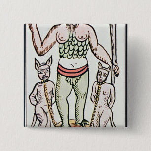 Bóton Quadrado 5.08cm Destino, cartão de tarot, francês