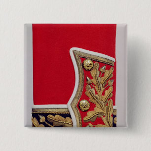 Bóton Quadrado 5.08cm Detalhe da Capa de um uniforme do exército