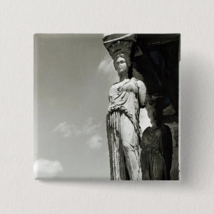 Bóton Quadrado 5.08cm Detalhe de uma cariátide do Erechtheion