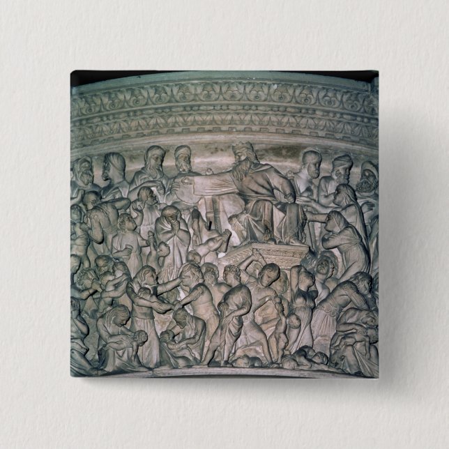 Bóton Quadrado 5.08cm Detalhe do púlpito, 1302-10 (Frente)