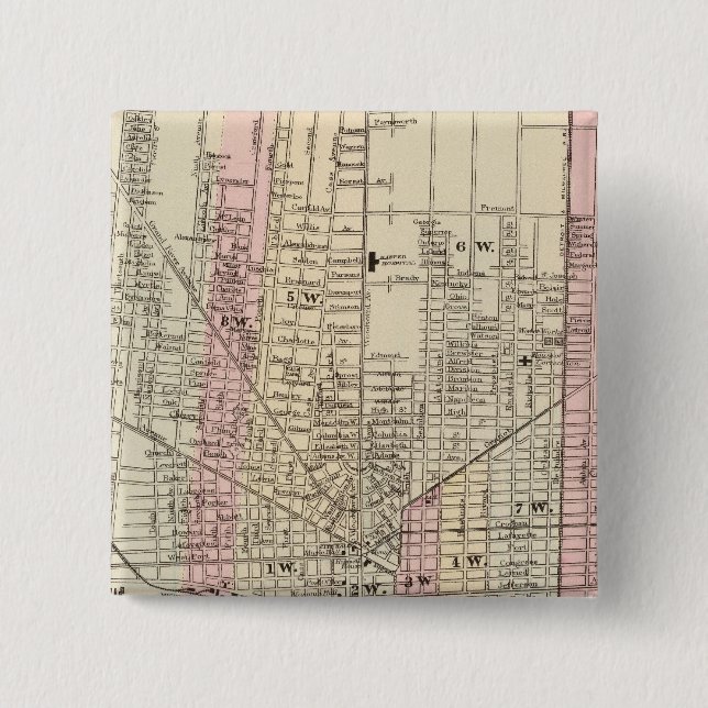 Bóton Quadrado 5.08cm Detroit (Frente)