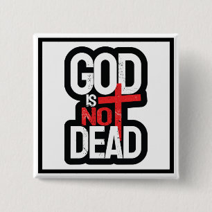 Bóton Quadrado 5.08cm Deus não é Morto