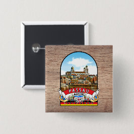 Bóton Quadrado 5.08cm Deutschland Passau Vintage souvenir