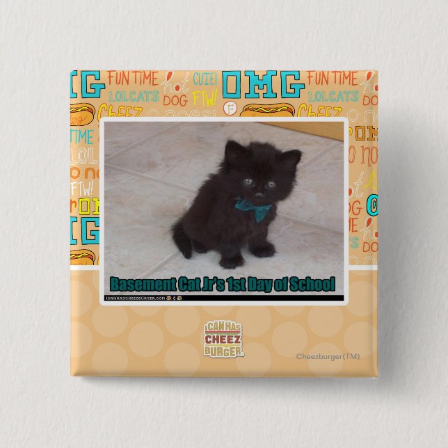 Bóton Quadrado 5.08cm Dia da rua (Frente)