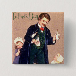 Bóton Quadrado 5.08cm Dia dos pais do vintage