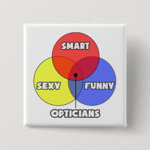 Bóton Quadrado 5.08cm Diagrama Venn.. Ótica