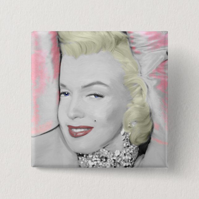 Bóton Quadrado 5.08cm Diamantes 2 (Frente)