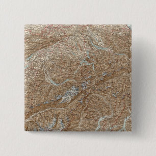 Bóton Quadrado 5.08cm Die Schweiz, Mapa do Atlas Suiça
