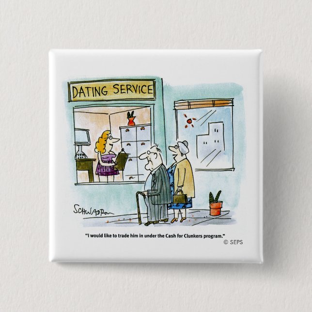 Bóton Quadrado 5.08cm Dinheiro para Clunkers (Frente)