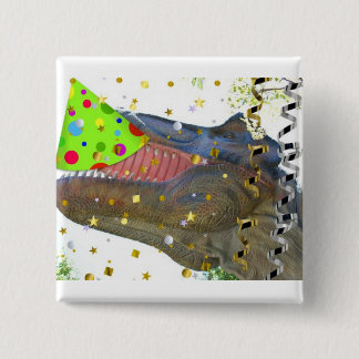 Bóton Quadrado 5.08cm Dinossaur T-Rex - Festa Animal