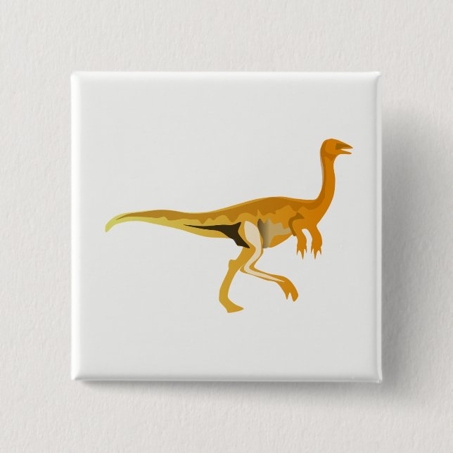 Bóton Quadrado 5.08cm Dinossauro (Frente)