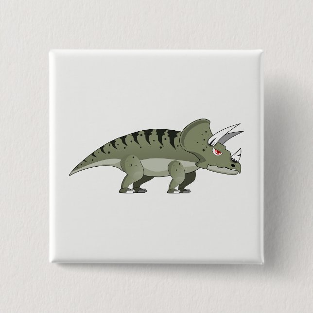 Bóton Quadrado 5.08cm Dinossauro (Frente)