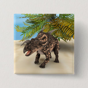 Bóton Quadrado 5.08cm Dinossauro Einiosaurus