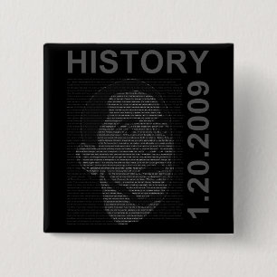 Bóton Quadrado 5.08cm discurso da inauguração com imagem embeded